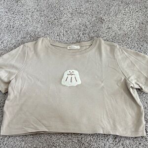 NWOT Embroidered Crop Top